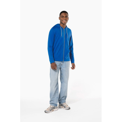 Lightweight cotton hooded sweatshirt